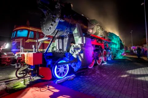 Soviet locomotive train Stock-Fotos