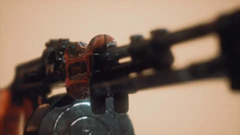 Soviet machine gun. Weapons of the USSR army Vídeos de archivo 142997271