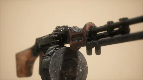 Soviet machine gun. Weapons of the USSR army Stockbeeldmateriaal 143891671