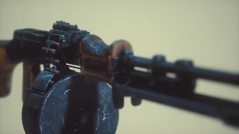Soviet machine gun. Weapons of the USSR army Vídeo Stock 144422531