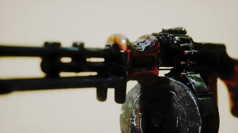 Soviet machine gun. Weapons of the USSR army Vídeo Stock 145638371