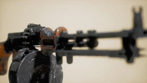 Soviet machine gun. Weapons of the USSR army Vídeo Stock 146210913