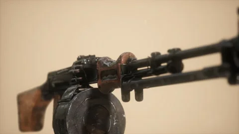 Soviet machine gun. Weapons of the USSR army Vídeo Stock 150426474