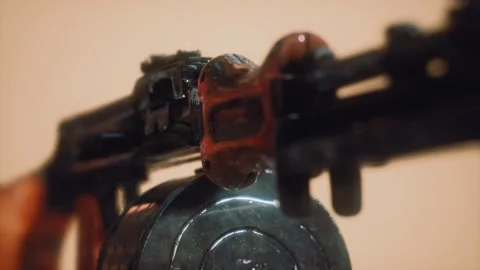 Soviet machine gun. Weapons of the USSR army Vídeo Stock 157361108