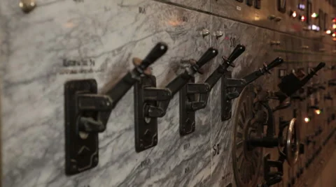 Soviet man switching lever Stock Footage 51541859