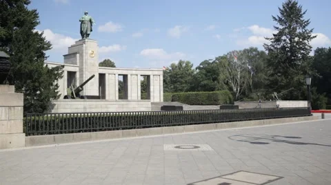 Soviet Memorial in the Tiergarten Stock Footage 67186153