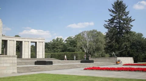Soviet Memorial in the Tiergarten Stock Footage 67186540