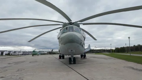Soviet Mil Mi-26 heavy transport helicopter at Patriot Park Kubinka Russia 스톡 동영상 339248385