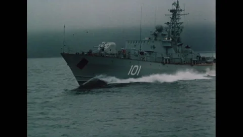 Soviet Navy. Military training Stock Footage 166306321