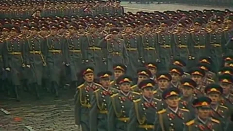 Soviet October Revolution Parade, 1976 (175) Vídeos de archivo 239102579