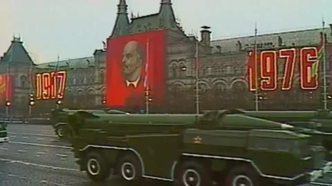 Soviet October Revolution Parade, 1976 (232) Vídeos de archivo 239102750
