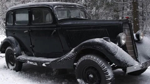 Soviet old passenger car of 1939 gaz m 1 Stock Footage 220712828