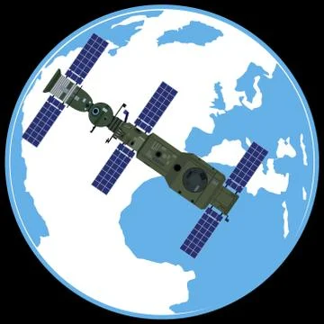 Soviet orbital station Salute Stock-Illustration