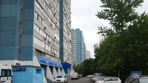 Soviet outskirts of Moscow Stock Footage 218379540