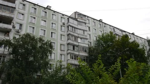 Soviet outskirts of Moscow Stock Footage 218379709