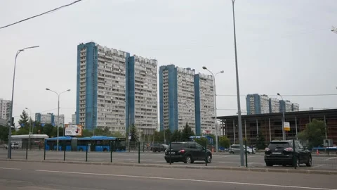 Soviet outskirts of Moscow Stock Footage 218379710