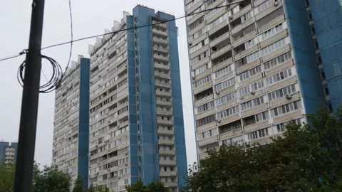 Soviet outskirts of Moscow Stock Footage 218379719