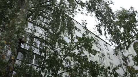 Soviet outskirts of Moscow Stock Footage 218379885