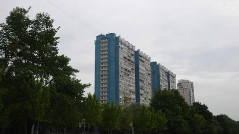 Soviet outskirts of Moscow Stock Footage 218379906