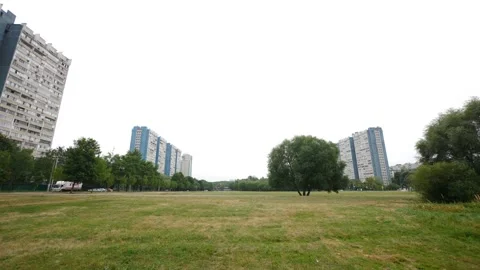 Soviet outskirts of Moscow Stock Footage 218379907