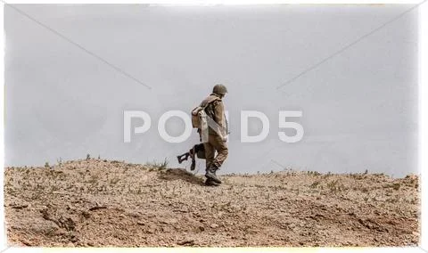 Soviet paratrooper in Afghanistan Stock Photos
