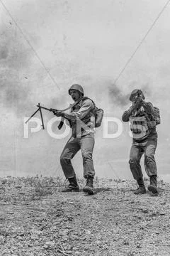 Soviet paratroopers in Afghanistan Stock Photos