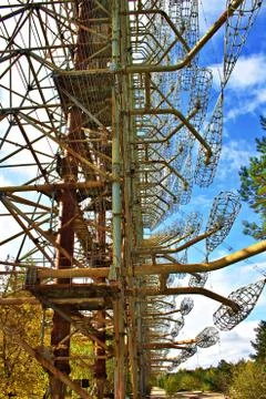 Soviet Radar Installation Duga 1 Horizontal View Stock Photos