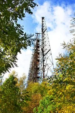 Soviet Radar Installation Duga 1 Horizontal View From Afar Stock Photos