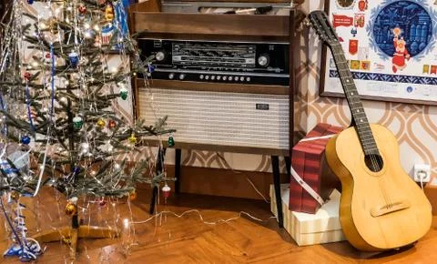 Soviet retro typical room installation Stock Photos