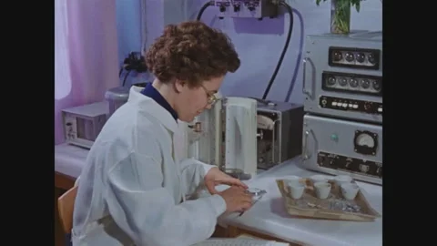 Soviet scientist in the laboratory 動画素材 246821051