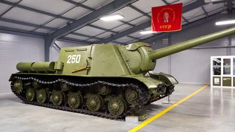 Soviet self-propelled gun from the Second World War Foto stock