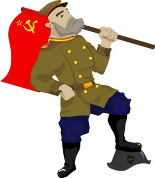 Soviet soldier Stock Illustration