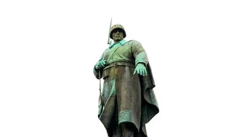 Soviet soldier. The statue. Stock Photos