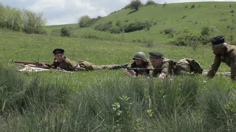 Soviet soldiers and sailors of the Second World War. Editorial Stock Footage 25851155
