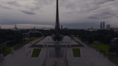 Soviet space conquerors space industry engineers VDNKH Stock Footage 104498301