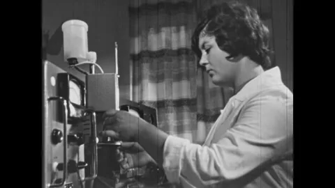 Soviet specialists in the laboratory Stock Footage 265166668