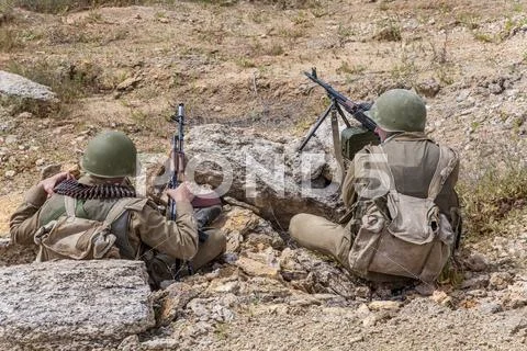 Soviet Spetsnaz in Afghanistan Stock Photos
