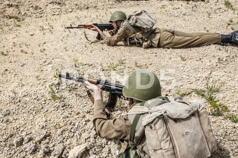 Soviet Spetsnaz in Afghanistan Stock Photos