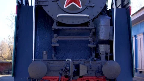 The Soviet steam locomotive Stock Footage 99212940