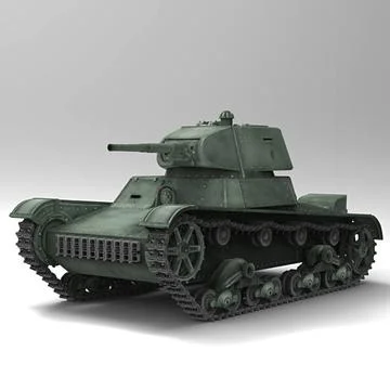 Soviet T 26 medium tank ~ 3D Model #91439072 | Pond5