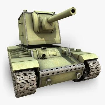 Soviet Tank KV2U 3D Model