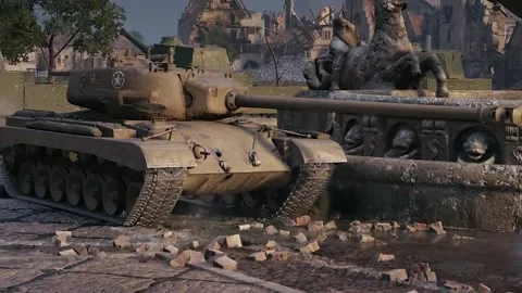 Soviet tank of Russian occupiers Stock Footage 187694986
