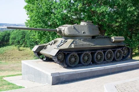 Soviet tank from the second world war T-34-85. Medium tank in open air museum Stock Photos