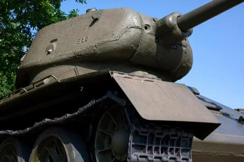 Soviet tank from the second world war T-34-85. Medium tank in open air museum Stock Photos