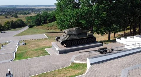 Soviet tank from the second world war T-34-85. Medium tank in open air museum Stock Photos