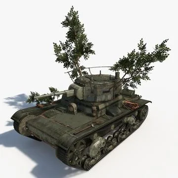 Soviet Tank T-26 3D Model