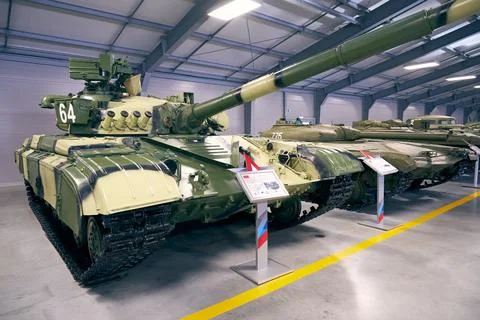 Soviet tank T-64 in the tank museum Stock Photos