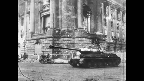 Soviet tanks in Berlin Stock Footage 172204588
