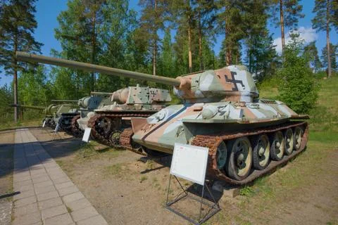 Soviet tanks of the Second World War period Stock Photos