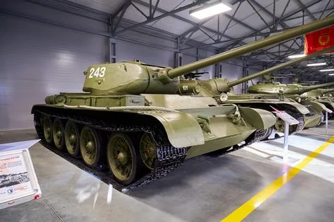 Soviet tanks from the Second World War in the museum Stock Photos